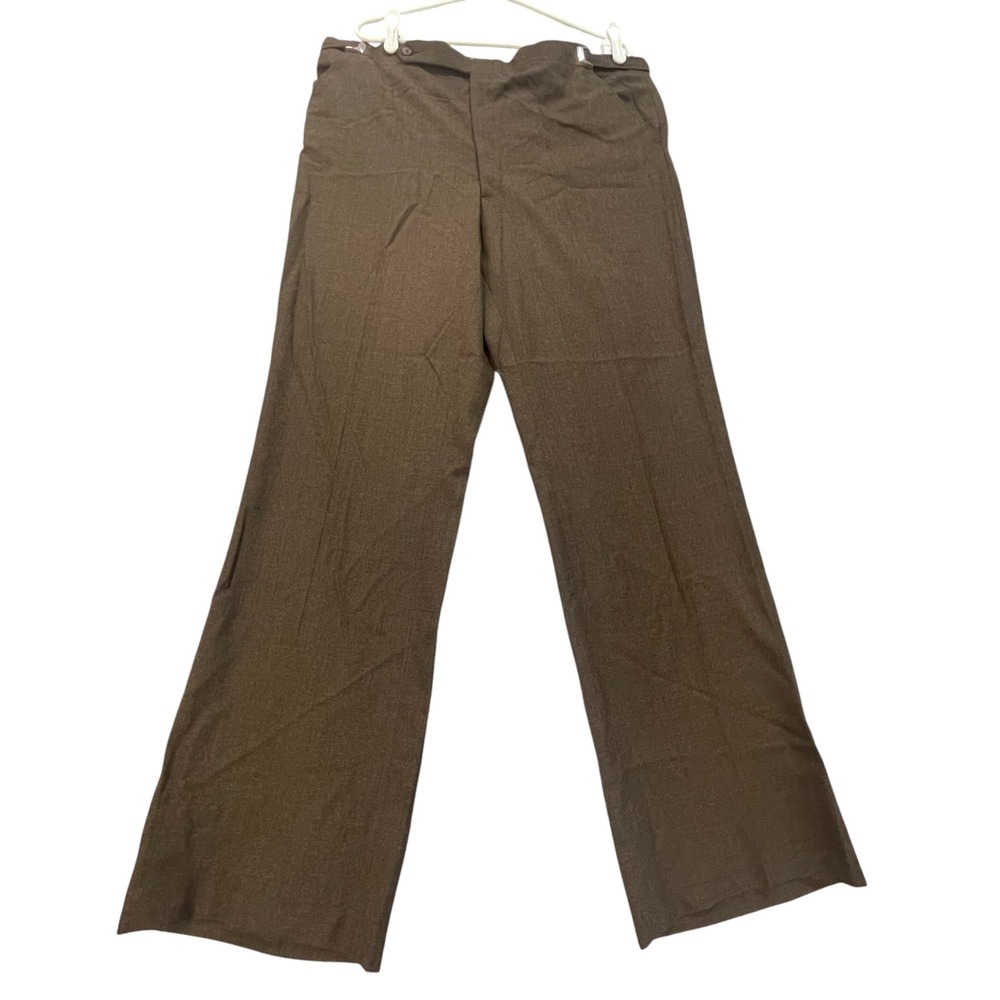 Vintage Arthur Winer Slider Slack Brown Wool Trousers Woolf Brothers 38x31 USA